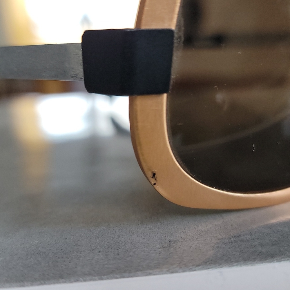 Vintage Mod Rose Gold/Silver/Black Metal Sunglasses - Picture 3 of 7